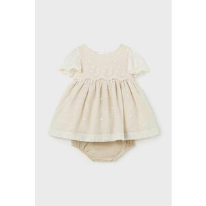 Mayoral Newborn rochie bebe culoarea bej, mini, evazati imagine