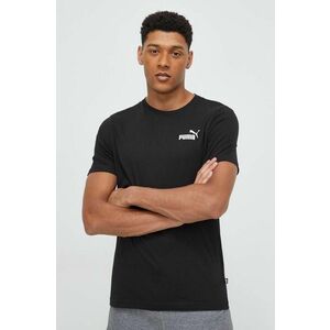 Puma tricou din bumbac bărbați, culoarea negru, uni 586668 imagine