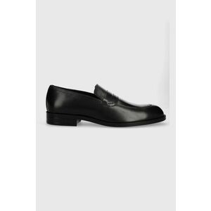 BOSS mocasini de piele Tayil barbati, culoarea negru, 50516767 imagine