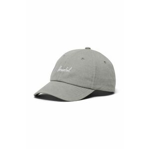 Herschel sapca Sylas Stonewash Cap culoarea gri, neted imagine