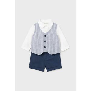 Mayoral Newborn set cu o notă de in pentru bebeluși culoarea albastru marin imagine