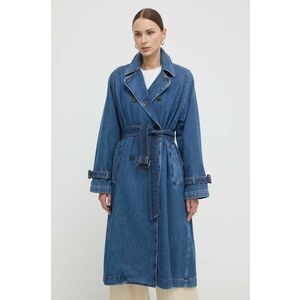 Weekend Max Mara trench din denim culoarea bleumarin, de tranziție, oversize 2415010000000 imagine