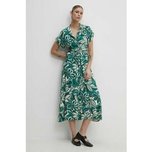 Answear Lab rochie culoarea verde, maxi, evazati imagine