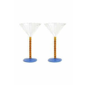 &k amsterdam set de pahare de vin Coupe Perle Amber 2-pack imagine