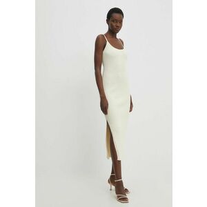 Answear Lab rochie culoarea bej, midi, mulata imagine