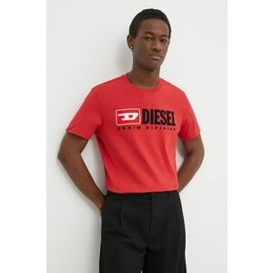 Diesel tricou din bumbac bărbați, culoarea roșu, cu imprimeu A03766.0GRAI imagine