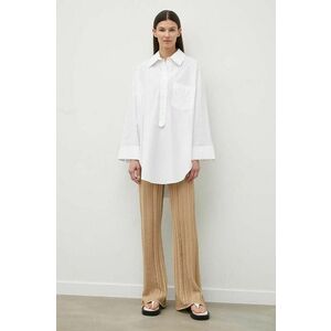 By Malene Birger bluza din bumbac femei, culoarea alb, neted imagine