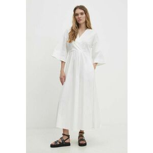 Answear Lab rochie culoarea alb, maxi, evazati imagine