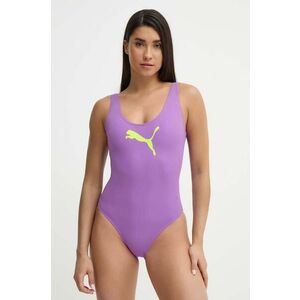 Puma costum de baie dintr-o bucată culoarea violet, cupă moale 907685 imagine