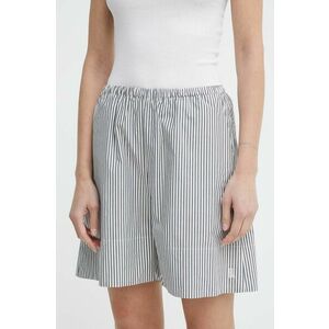 By Malene Birger pantaloni scurti din bumbac culoarea albastru marin, modelator, high waist imagine