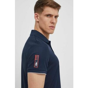 Helly Hansen tricou polo barbati, culoarea albastru marin, neted imagine