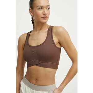 Reebok top de yoga LUX Collection culoarea maro, 100075385 imagine