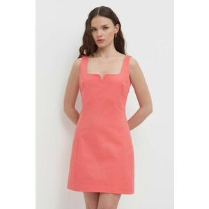 Sisley rochie culoarea portocaliu, mini, evazati imagine