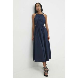 Answear Lab rochie culoarea albastru marin, midi, evazati imagine