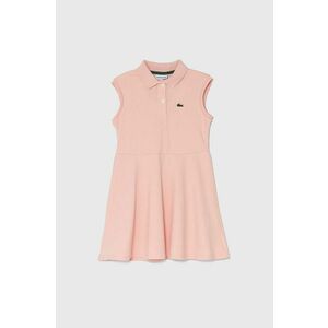 Lacoste rochie fete culoarea roz, mini, evazati imagine