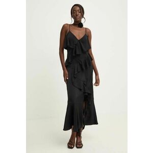 Answear Lab rochie culoarea negru, maxi, drept imagine