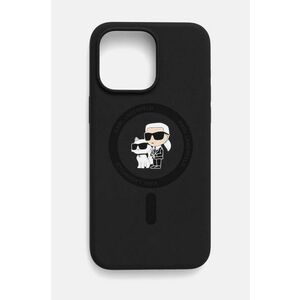 Karl Lagerfeld Husă pentru telefon iPhone 15 Pro Max 6.7 culoarea negru, KLHMP15XSCMKCRHK imagine