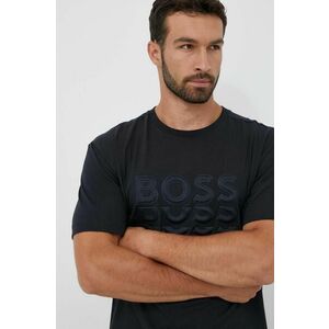 Boss Green tricou din bumbac BOSS GREEN culoarea gri, cu imprimeu imagine