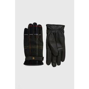 Barbour mănuși din amestec de lână Newbrough Tartan Gloves culoarea verde MGL0051 imagine