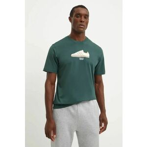 adidas Originals tricou din bumbac barbati, culoarea verde, cu imprimeu, IX6717 imagine