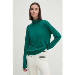 United Colors of Benetton pulover femei, culoarea verde, light, cu guler, 103CD202Z imagine