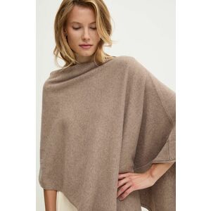 United Colors of Benetton poncho din amestec de lana culoarea bej, 1235DU01A imagine