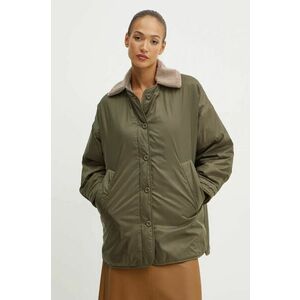 Weekend Max Mara geaca cu doua fete femei, culoarea verde, de tranzitie, oversize, 2425486011600 imagine