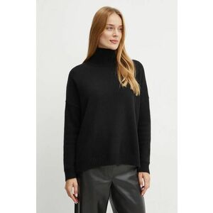 Weekend Max Mara pulover de lana femei, culoarea negru, cu guler, 2425366082600 imagine