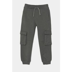 United Colors of Benetton pantaloni de trening din bumbac pentru copii culoarea gri, melanj imagine