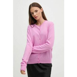 United Colors of Benetton cardigan din lana culoarea violet, light imagine