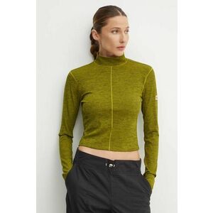 Columbia longsleeve Wallowa femei, culoarea verde, cu turtleneck, 2090931 imagine