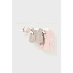 Mayoral Newborn rochie din bumbac pentru bebeluși culoarea roz, mini, evazati, 2807 imagine