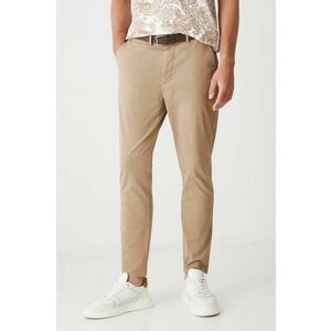 Medicine pantaloni barbati, culoarea bej, cu fason chinos imagine