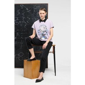 Medicine tricou din bumbac femei, culoarea violet imagine