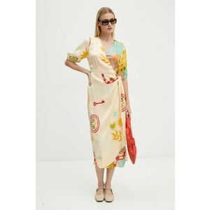 Never Fully Dressed rochie Vienna Wrap Dress midi, evazati, NFDDR1567 imagine