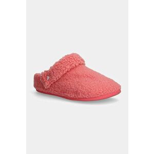 Crocs papuci de casa Classic Cozzy Slipper femei, culoarea roz, 209386 imagine