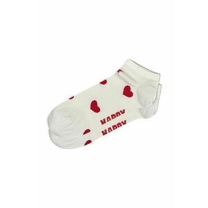 Happy Socks sosete Heart Low Sock culoarea alb, SHEA05-1000 imagine