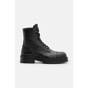 AllSaints ghete de piele Hank Boot barbati, culoarea negru, M004FB imagine