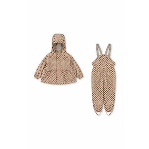 Konges Sløjd set rezistent la ploaie pentru copii RAINY PALME SET GIRL culoarea portocaliu, KS101287 imagine