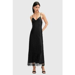 AllSaints rochie CHANTELLE culoarea negru, maxi, evazati, W062DB imagine