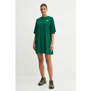 The North Face rochie Essential Tee Dress culoarea verde, mini, oversize, NF0A87NFNL11 imagine