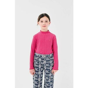 Bobo Choses longsleeve copii culoarea roz, cu turtleneck, 224AC028 imagine