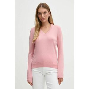 United Colors of Benetton pulover de lana femei, culoarea roz, light imagine