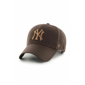 47brand sapca New York Yankees culoarea maro, cu imprimeu imagine