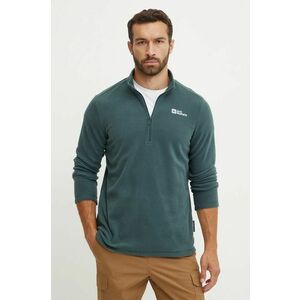 Jack Wolfskin hanorac Taunus culoarea verde, neted imagine