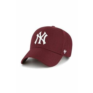 47brand șapcă din amestec de lână Mlb New York Yankees culoarea bordo, cu imprimeu imagine