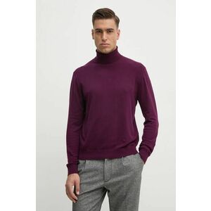 United Colors of Benetton pulover barbati, culoarea violet, light, cu guler imagine