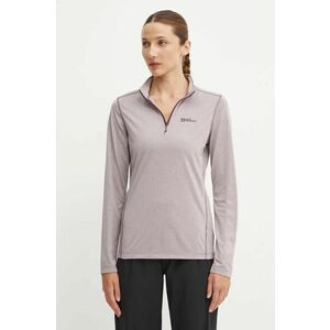 Jack Wolfskin longsleeve sport Sky Thermal culoarea violet, cu turtleneck imagine