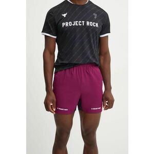 Under Armour pantaloni scurți de antrenament Project Rock culoarea violet imagine