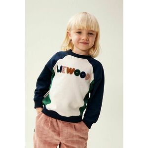 Liewood hanorac de bumbac pentru copii Aude Placement Sweatshirt culoarea albastru marin, cu imprimeu imagine